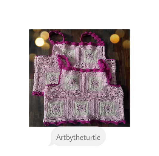 Bee Pink Crochet Crop Top