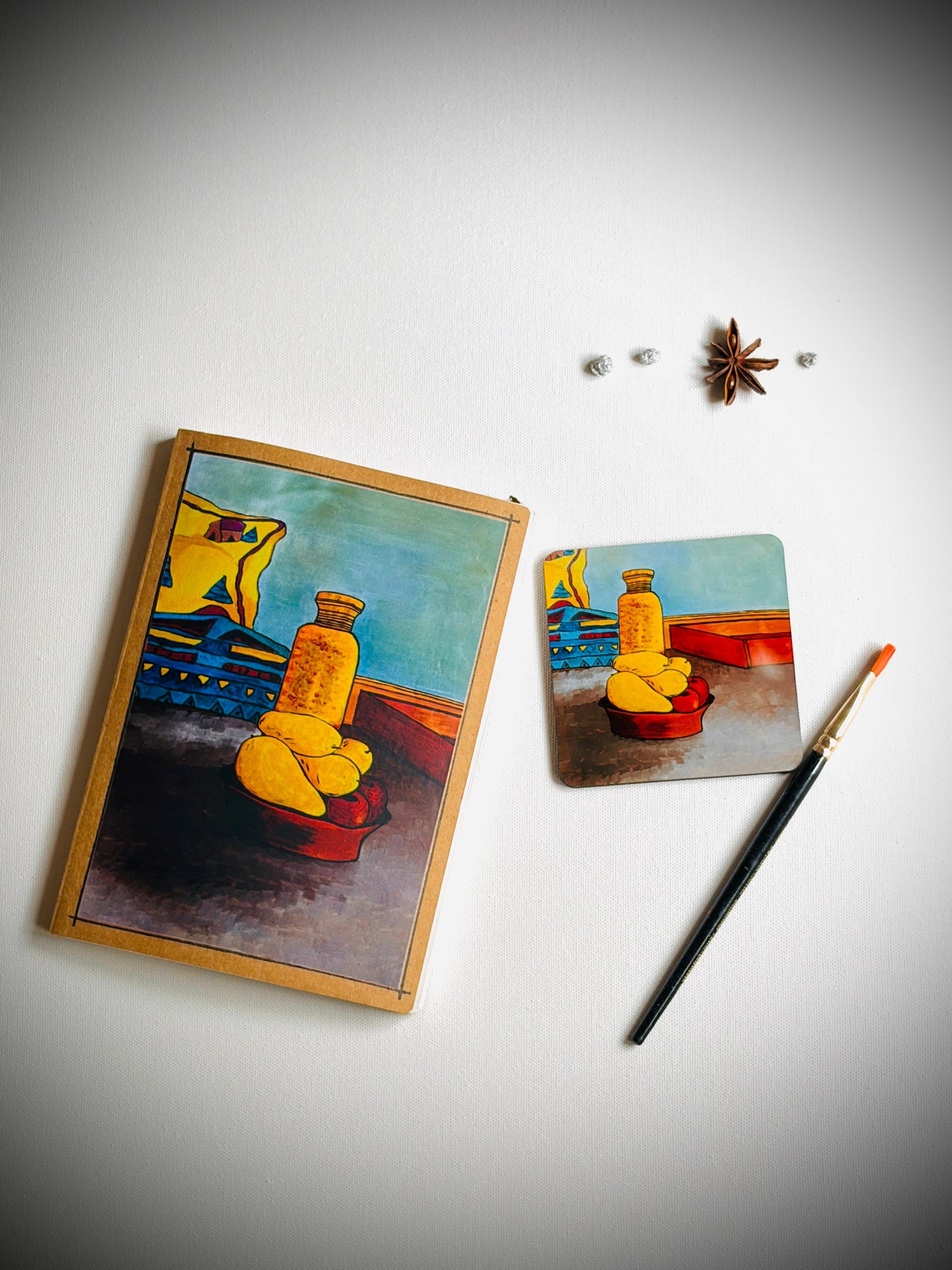 The "Desk Ritual"Art Bundle (Notebook+Coaster Set)