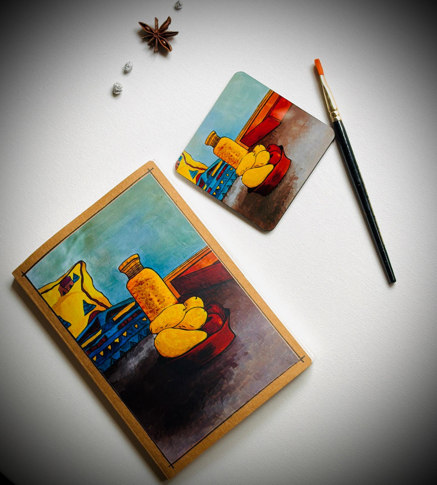 The "Desk Ritual"Art Bundle (Notebook+Coaster Set)