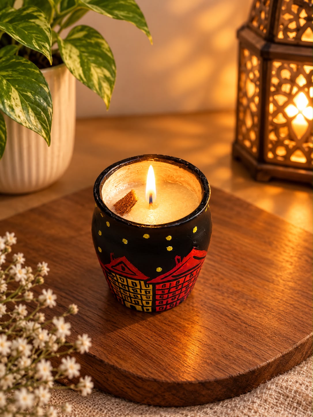 The Tuscan Roof: A Selection of Scented Candles in Handpainted Jars