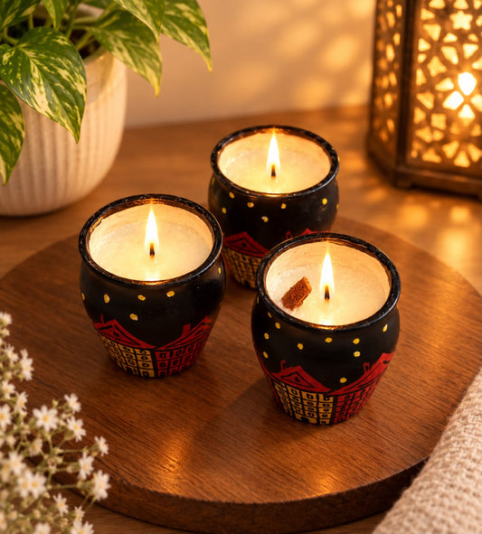 The Tuscan Roof: A Selection of Scented Candles in Handpainted Jars