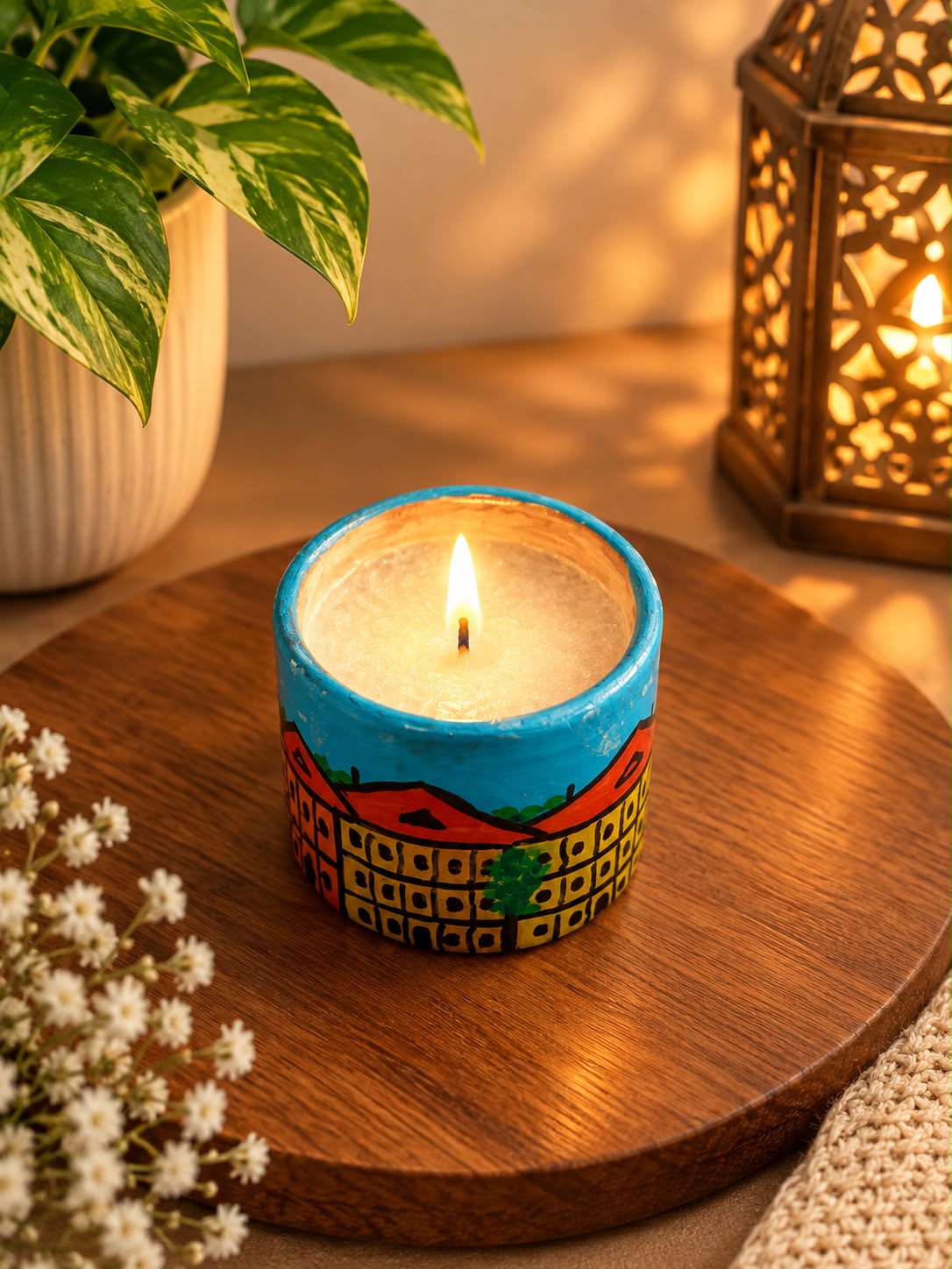 The Tuscan Roof: A Selection of Scented Candles in Handpainted Jars