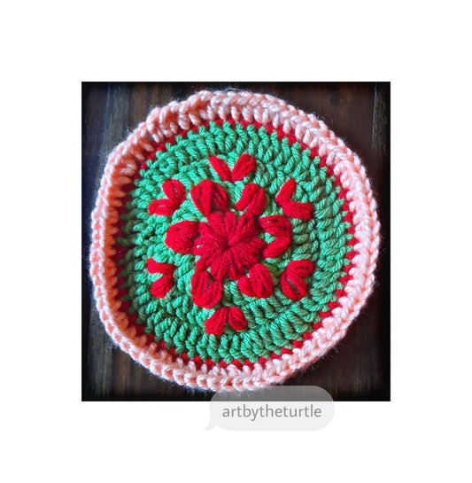 Crochet Handmade Round Coasters - Set Of 6