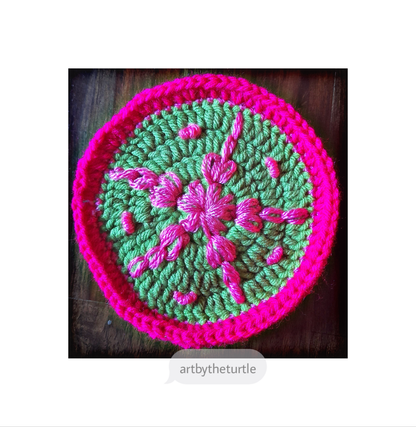 Crochet Handmade Round Coasters - Set Of 6