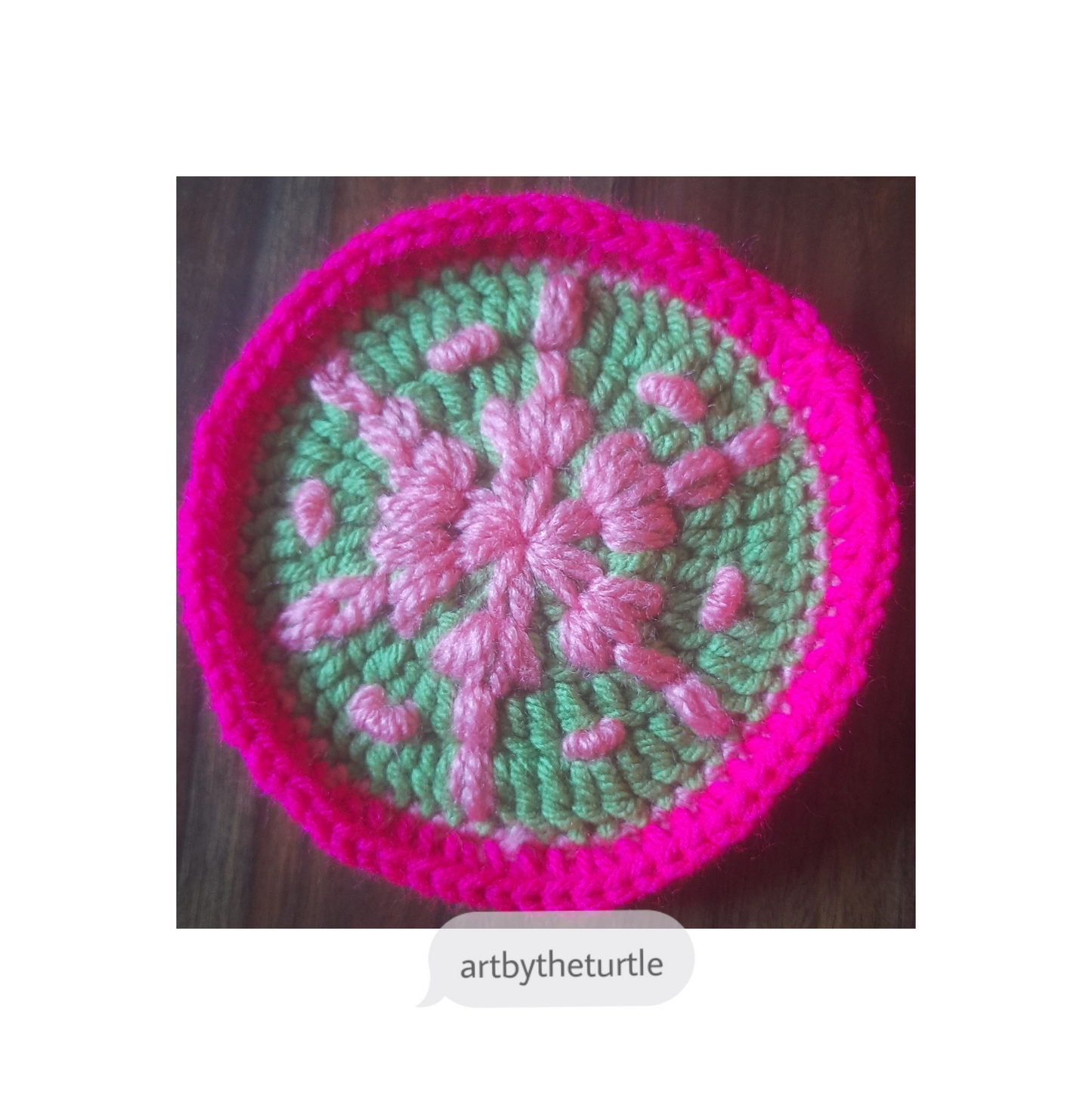 Crochet Handmade Round Coasters - Set Of 6
