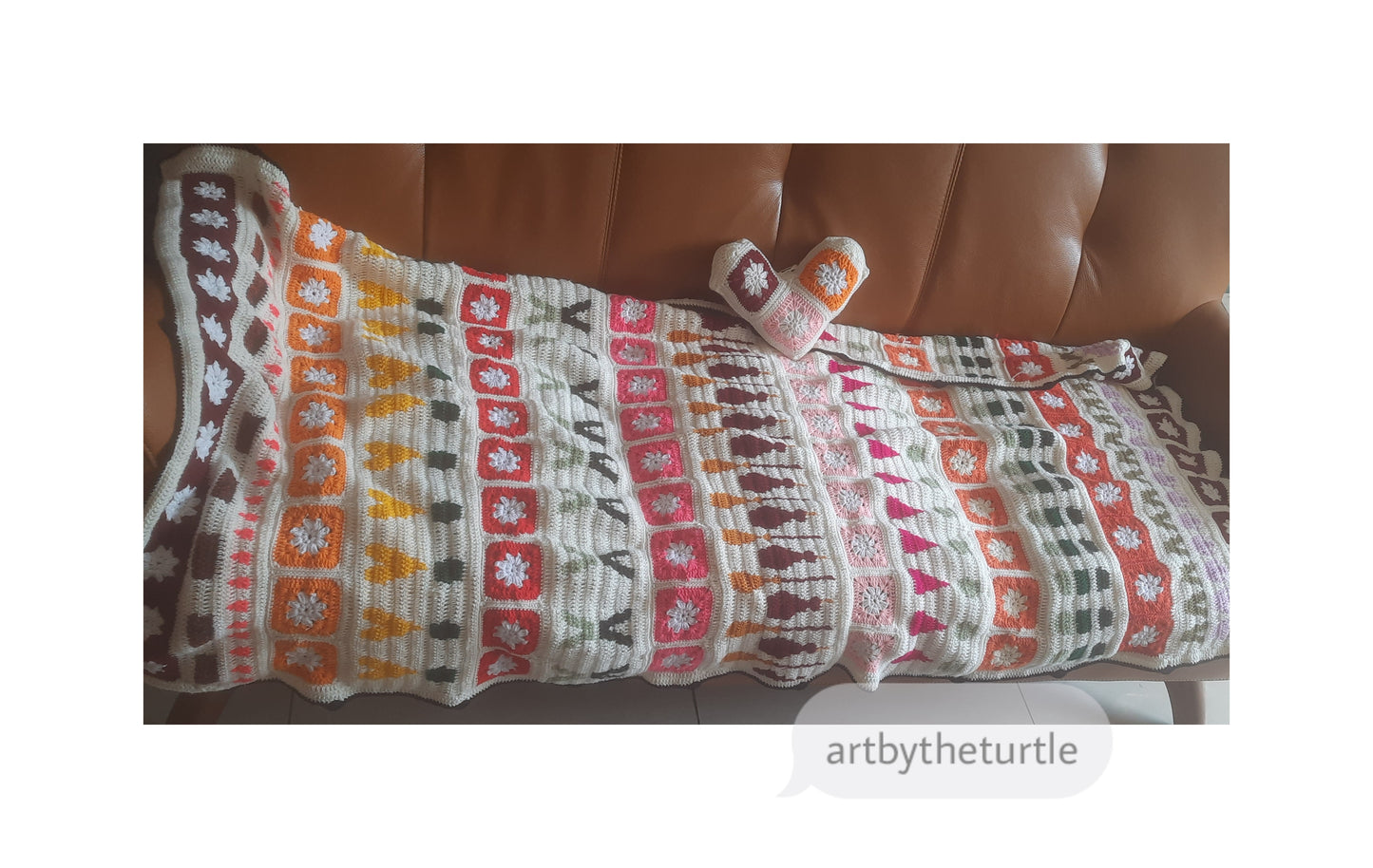 Festive Colors Crochet Throw