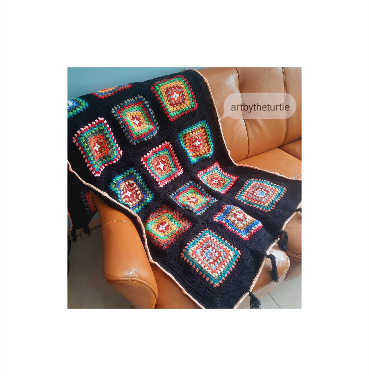 Festive Colors Crochet Throw