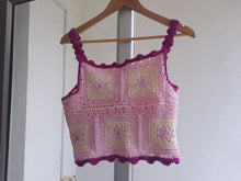 Load image into Gallery viewer, Bee Pink Crochet Crop Top
