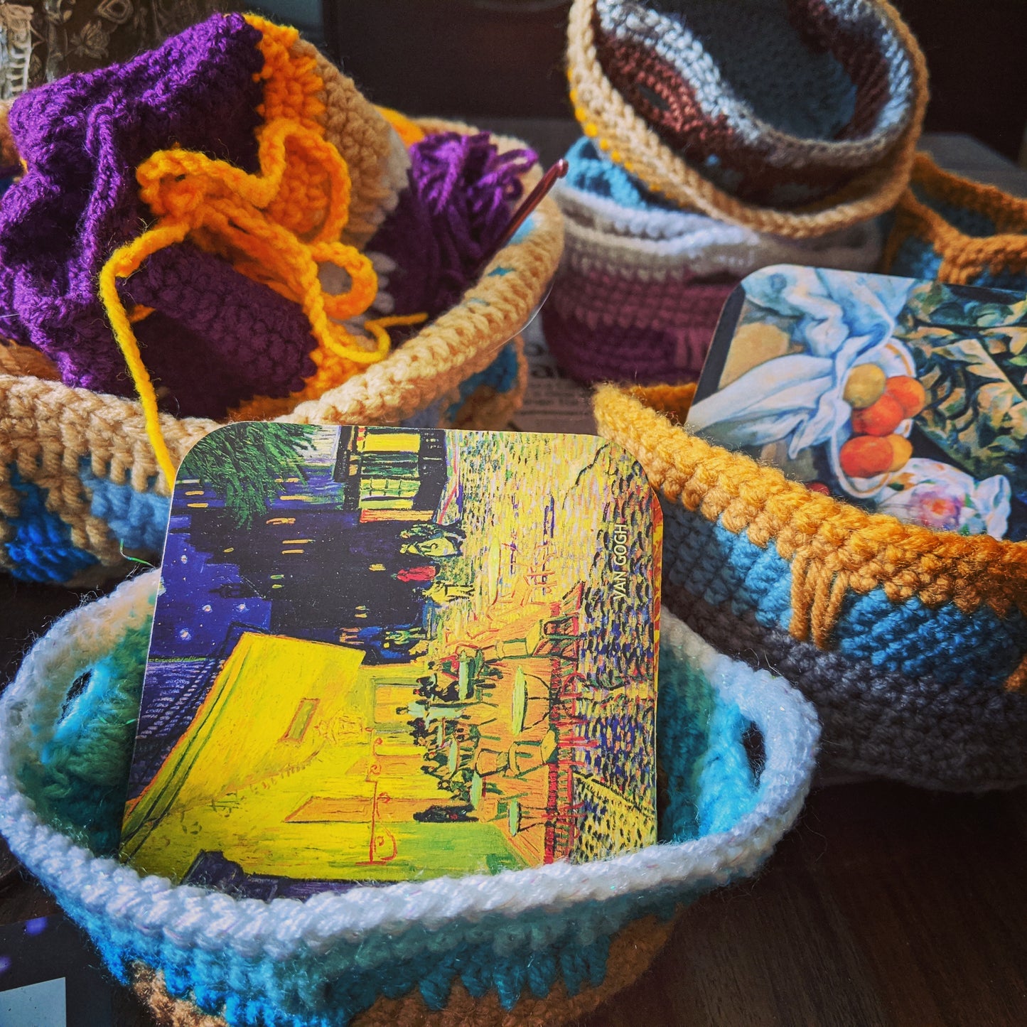 Handmade Knitted Baskets Galore
