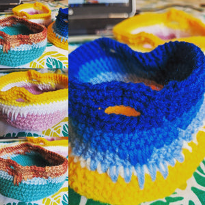 Handmade Knitted Baskets Galore