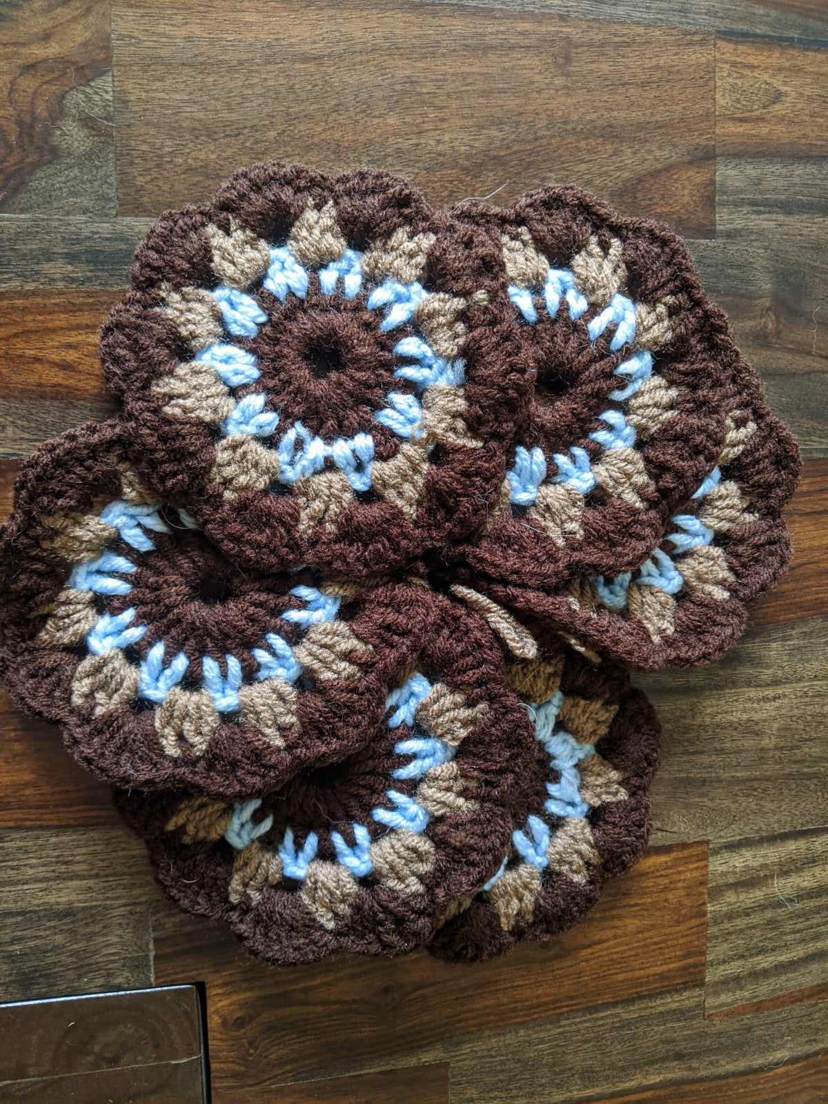 Crochet Handmade Round Coasters - Set Of 6