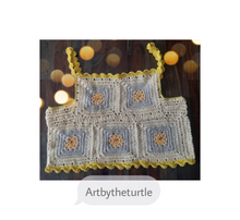 Load image into Gallery viewer, Bee Yellow Crochet Crop Top
